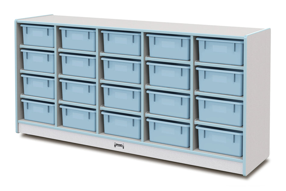 Rainbow Accents® 20 Tub Mobile Storage - with Tubs - Coastal Blue