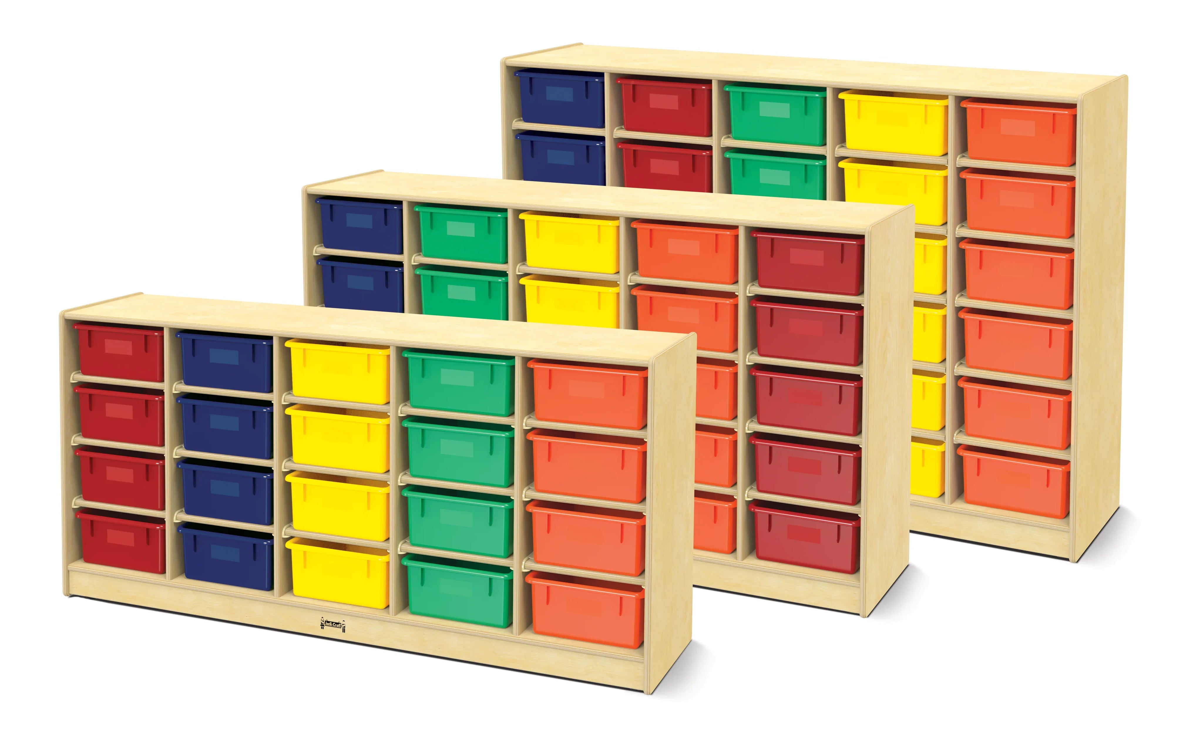 Jonti-Craft® 20 Tub Mobile Storage - with Colored Tubs