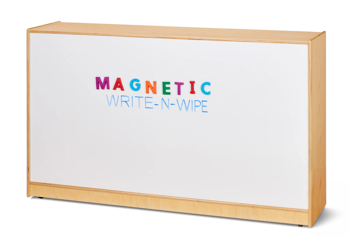 Jonti-Craft® 30 Cubbie-Tray Mobile Storage - with Colored Trays - Magnetic Write-n-Wipe Back