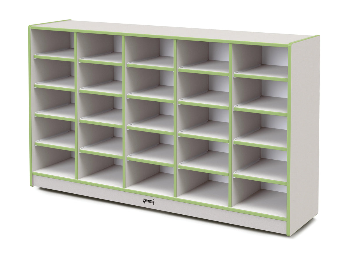 Rainbow Accents® 25 Tub Mobile Storage - with Tubs - Key Lime Green