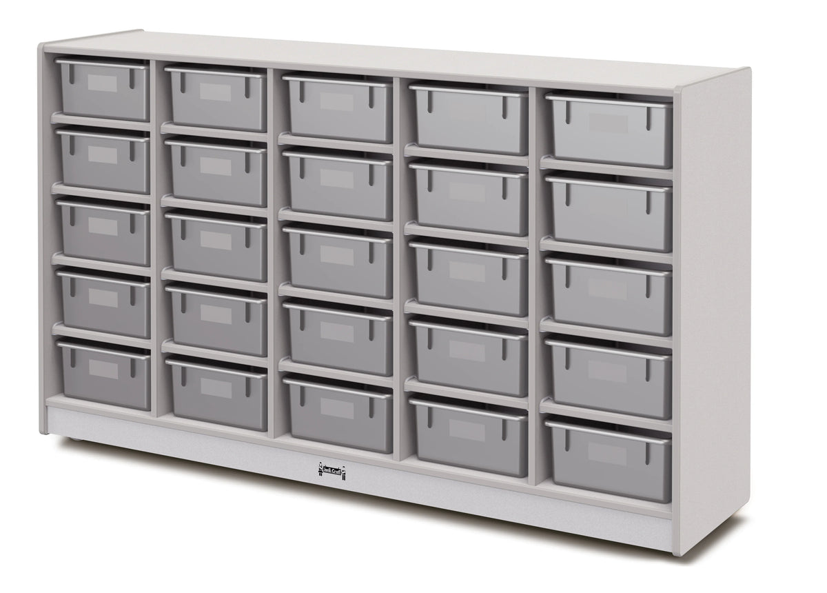 Rainbow Accents® 25 Tub Mobile Storage - without Tubs - Gray