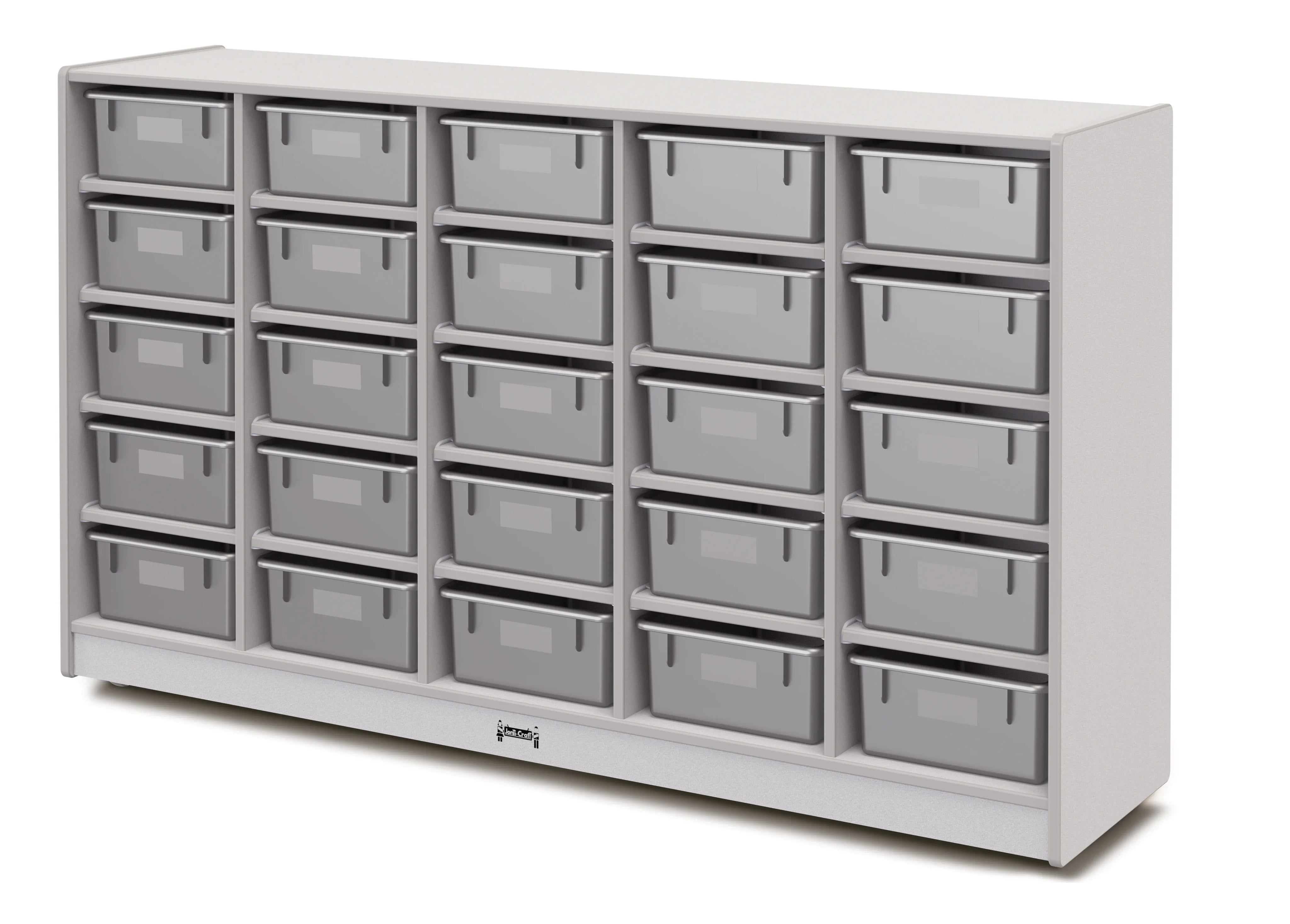 Rainbow Accents® 25 Tub Mobile Storage - with Tubs - Gray