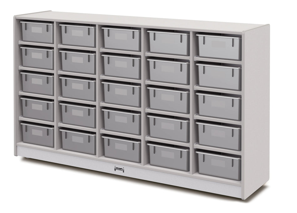 Rainbow Accents® 25 Tub Mobile Storage - with Tubs - Gray