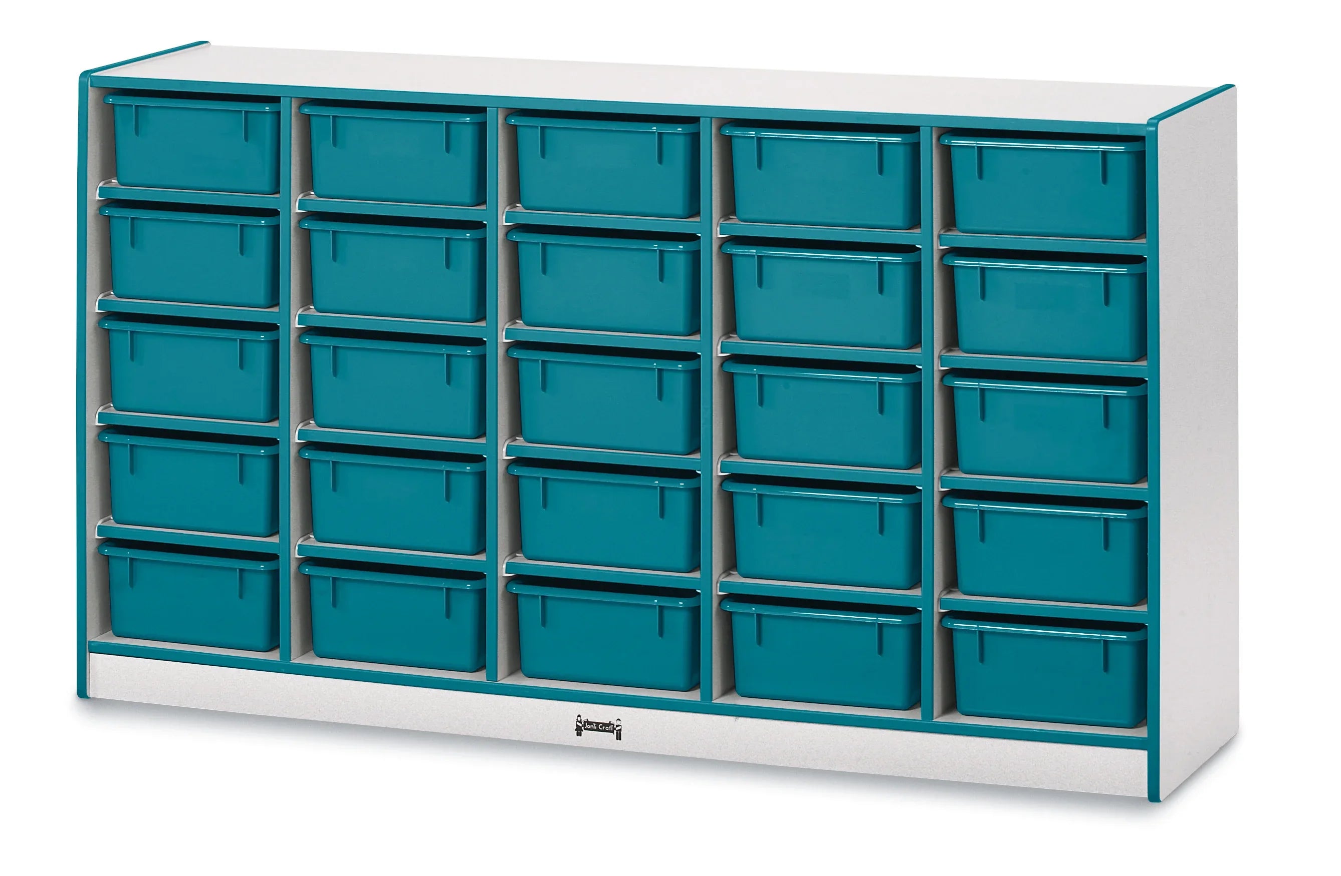 Rainbow Accents® 25 Tub Mobile Storage - with Tubs - Teal