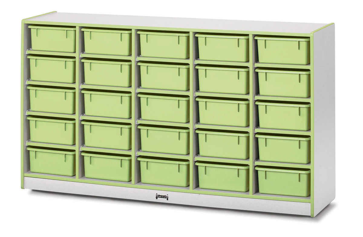 Rainbow Accents® 25 Tub Mobile Storage - without Tubs - Key Lime Green