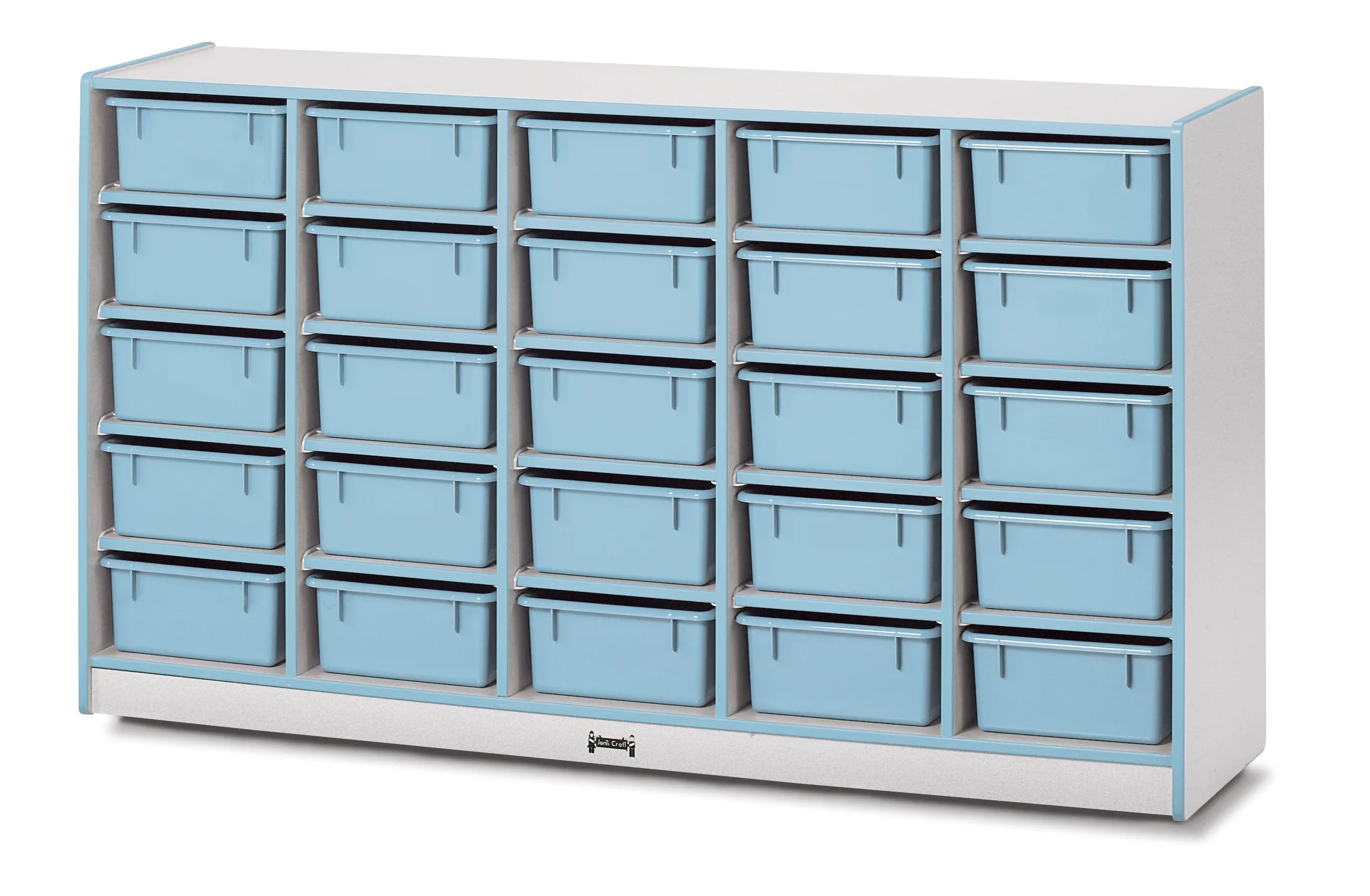 Rainbow Accents® 25 Tub Mobile Storage - with Tubs - Coastal Blue