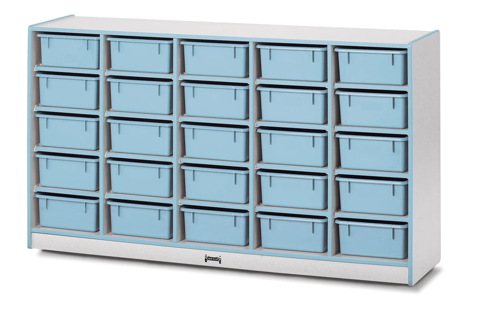 Rainbow Accents® 25 Tub Mobile Storage - with Tubs - Coastal Blue