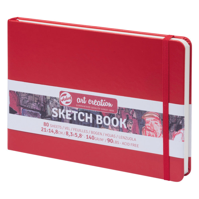 Sketchbook, 80 Sheets, 90lbs, Red Cover, 8.3" x 5.8" (A5) 40287a916124e8f2b9295e2fa4810b142c368344