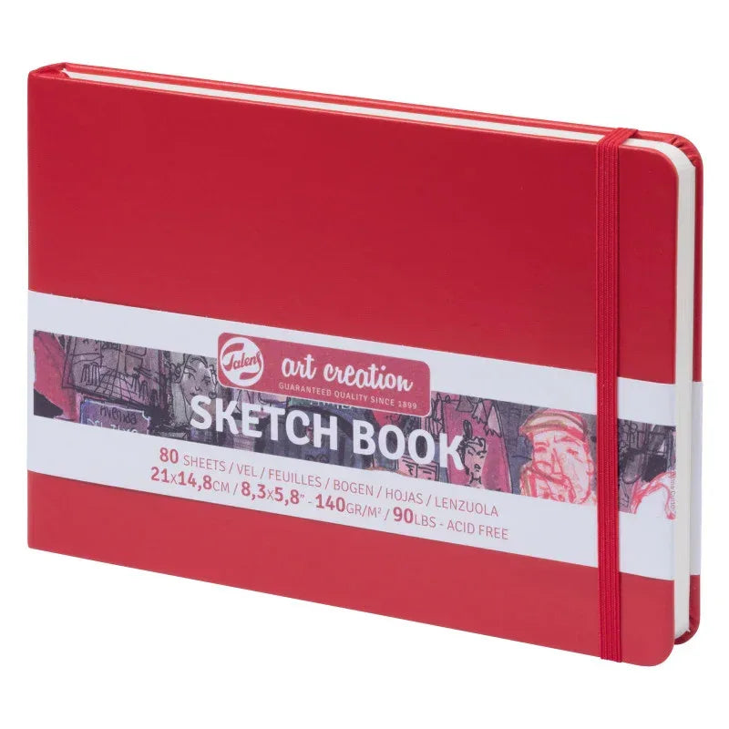 Sketchbook, 80 Sheets, 90lbs, Red Cover, 8.3" x 5.8" (A5)