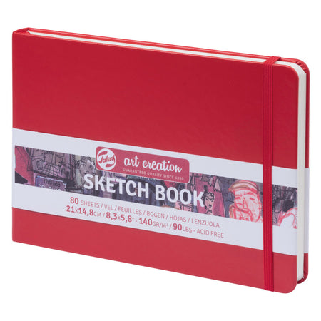 Sketchbook, 80 Sheets, 90lbs, Red Cover, 8.3" x 5.8" (A5) 40287a916124e8f2b9295e2fa4810b142c368344