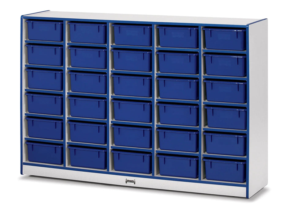 Rainbow Accents® 30 Tub Mobile Storage - with Tubs - Blue