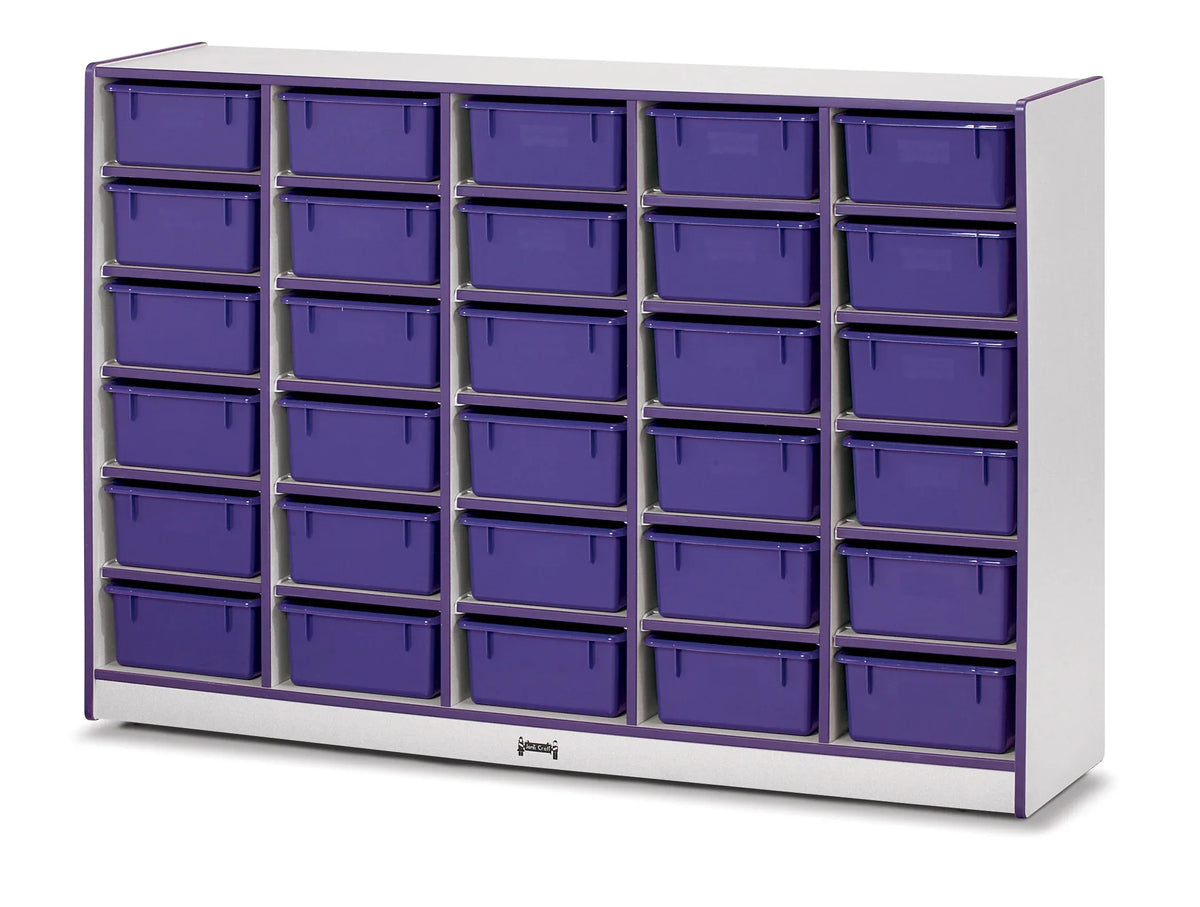 Rainbow Accents® 30 Tub Mobile Storage - without Tubs - Purple