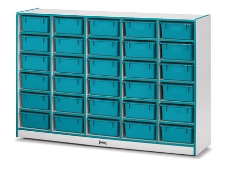Rainbow Accents® 30 Tub Mobile Storage - without Tubs - Teal