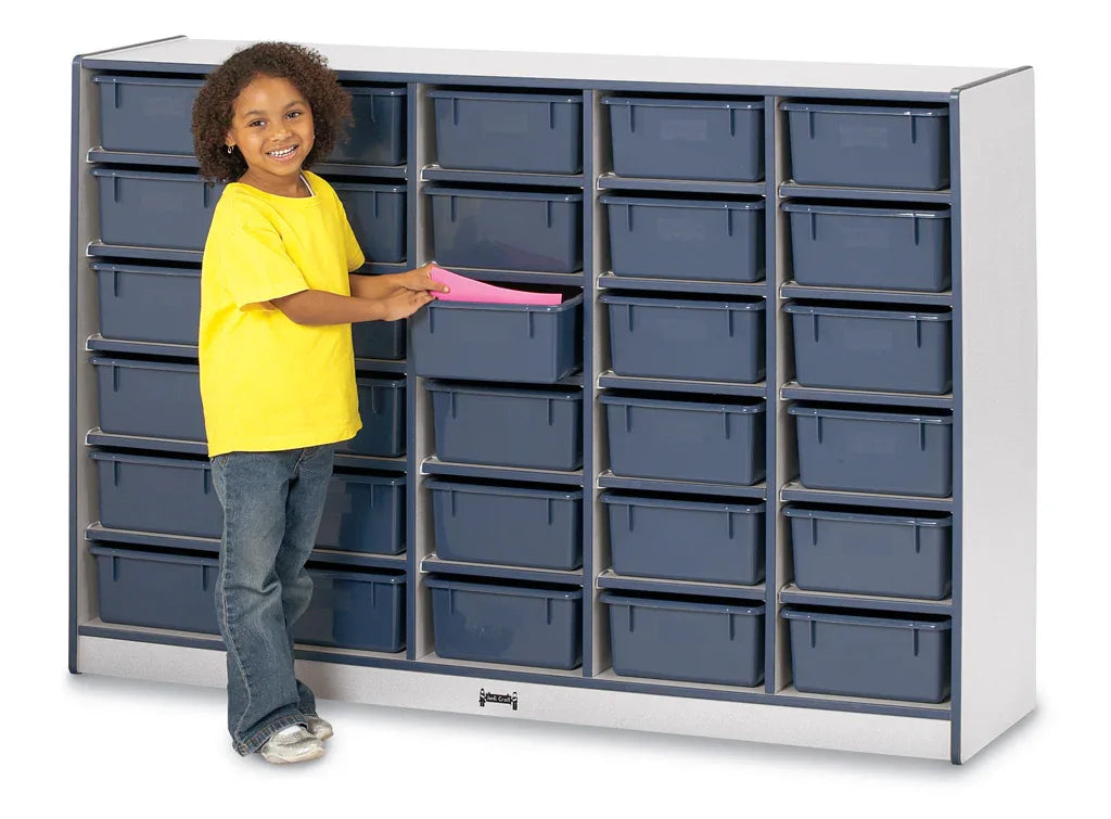 Rainbow Accents® 30 Tub Mobile Storage - with Tubs - Navy