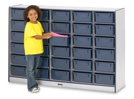 Rainbow Accents® 30 Tub Mobile Storage - with Tubs - Navy