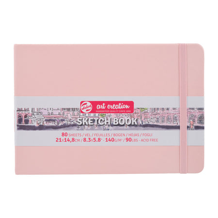 Sketchbook, 80 Sheets, 90lbs, Pastel Pink Cover, 8.3" x 5.8" (A5) 4054f112fc28622d8b9374686051f625f9ee02ad