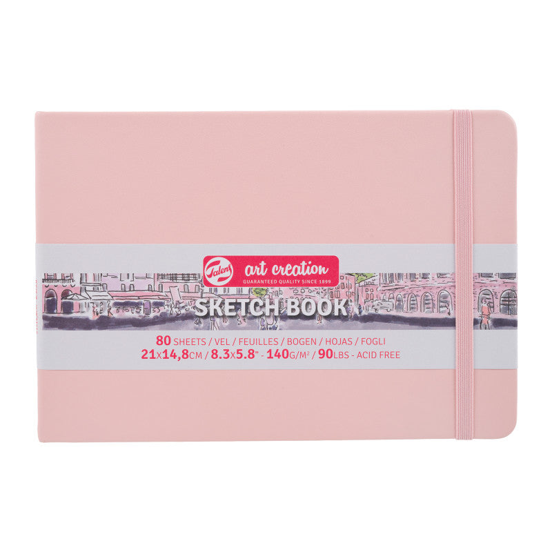 Sketchbook, 80 Sheets, 90lbs, Pastel Pink Cover, 8.3" x 5.8" (A5) 4054f112fc28622d8b9374686051f625f9ee02ad