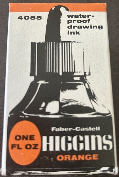 Faber Castell Higgins Bottle Ink In Box Orange 4055