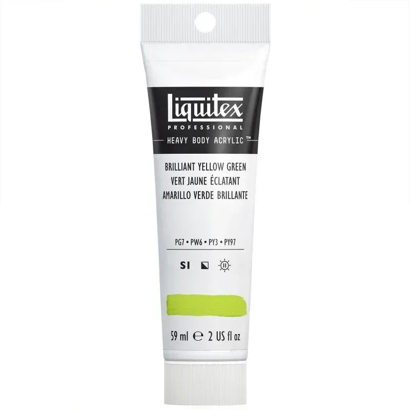 Professional Heavy Body Acrylic Paint, 59 mL Tube, Brilliant Yellow Green