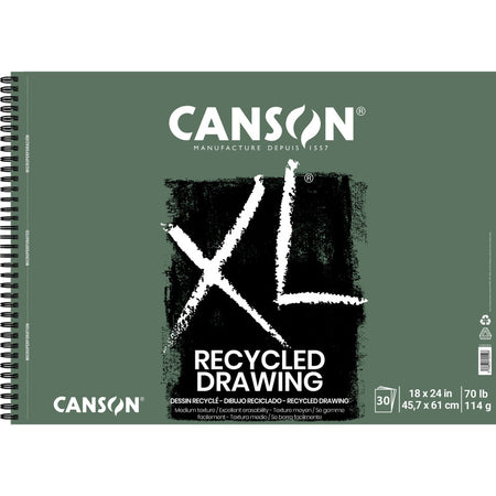 XL Series Drawing Pad, Recycled, Side Wire Binding, 30 Sheet, 18x24 inch, 1 Count