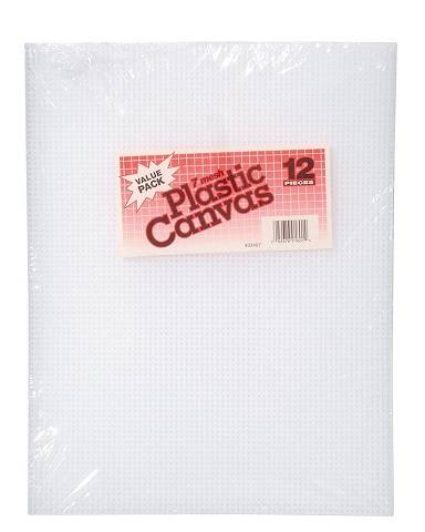 Clear Plastic Canvas -10.5 x 13.5 inches each - #7 Mesh -12 pieces per package.