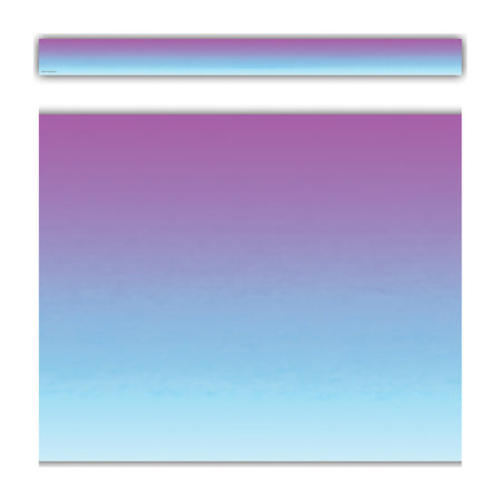 Purple and Blue Color Wash Straight Border Trim, 35 Feet