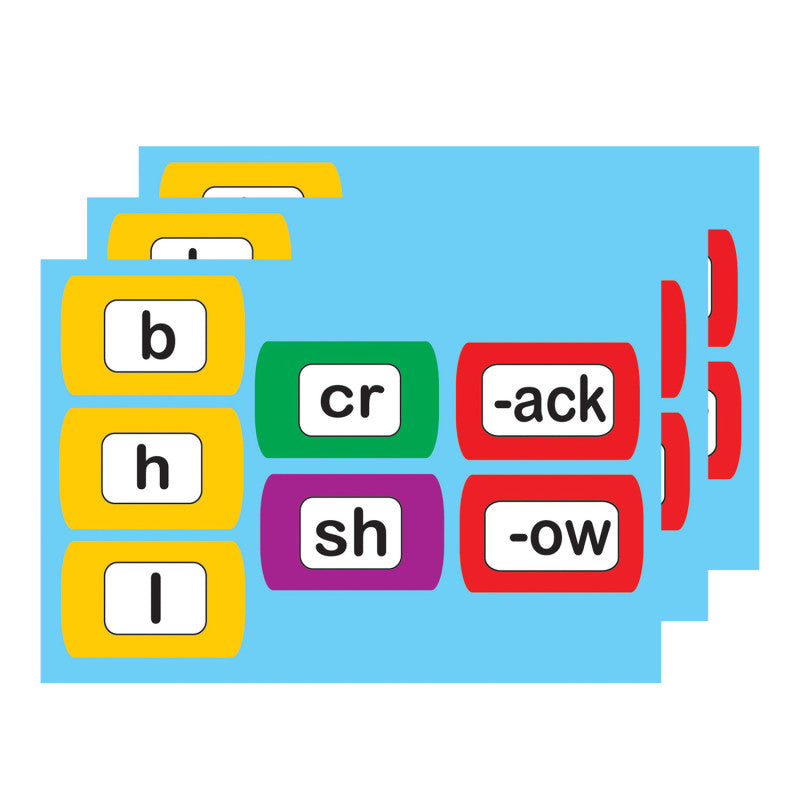 Die-Cut Magnetic Foam Word Chunking, 100 Pieces Per Pack, 3 Packs