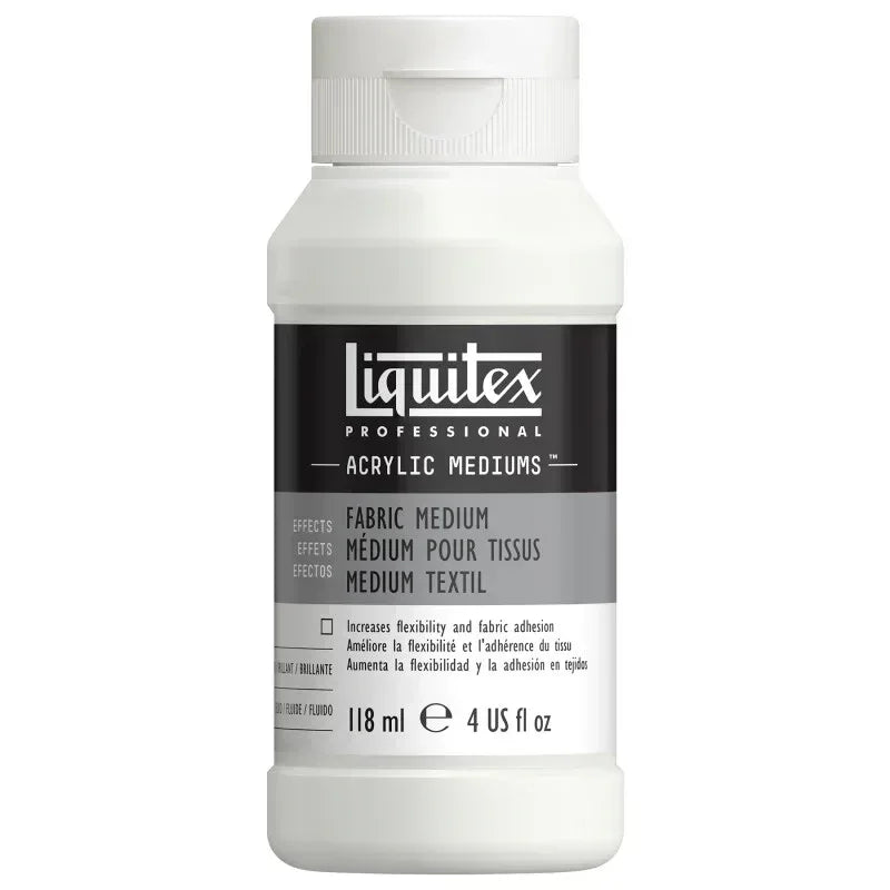 Professional Acrylic Fabric Medium, 4 oz (118 mL) Bottle