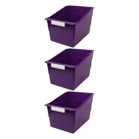 Tattle&reg; Wide Shelf File, Purple, Pack of 3
