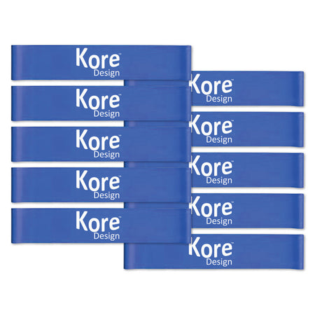 Fidget Kick Bands, Silicone, 12" to 24", Blue, Pack of 10