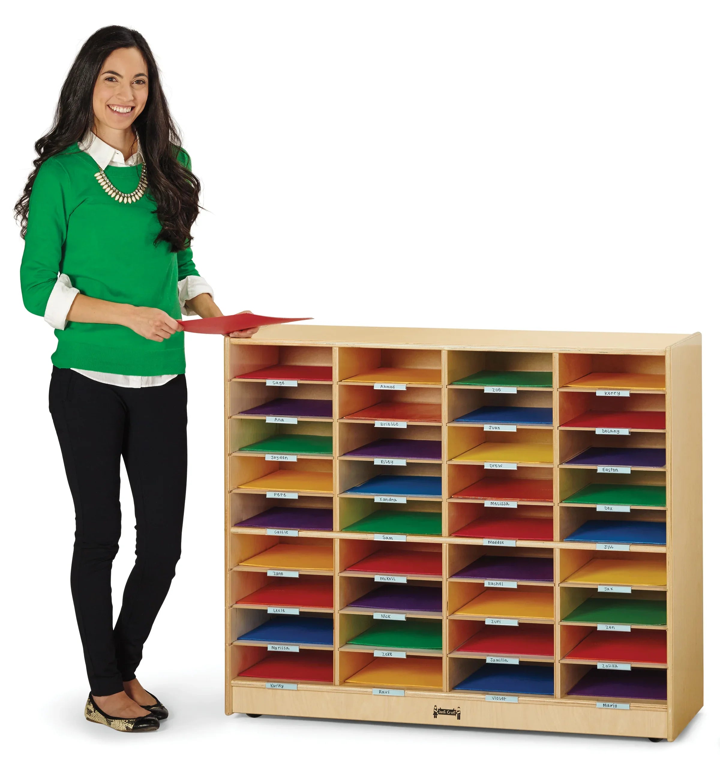 Jonti-Craft® Mobile Mailbox Organizer - Magnetic Write-n-Wipe Back