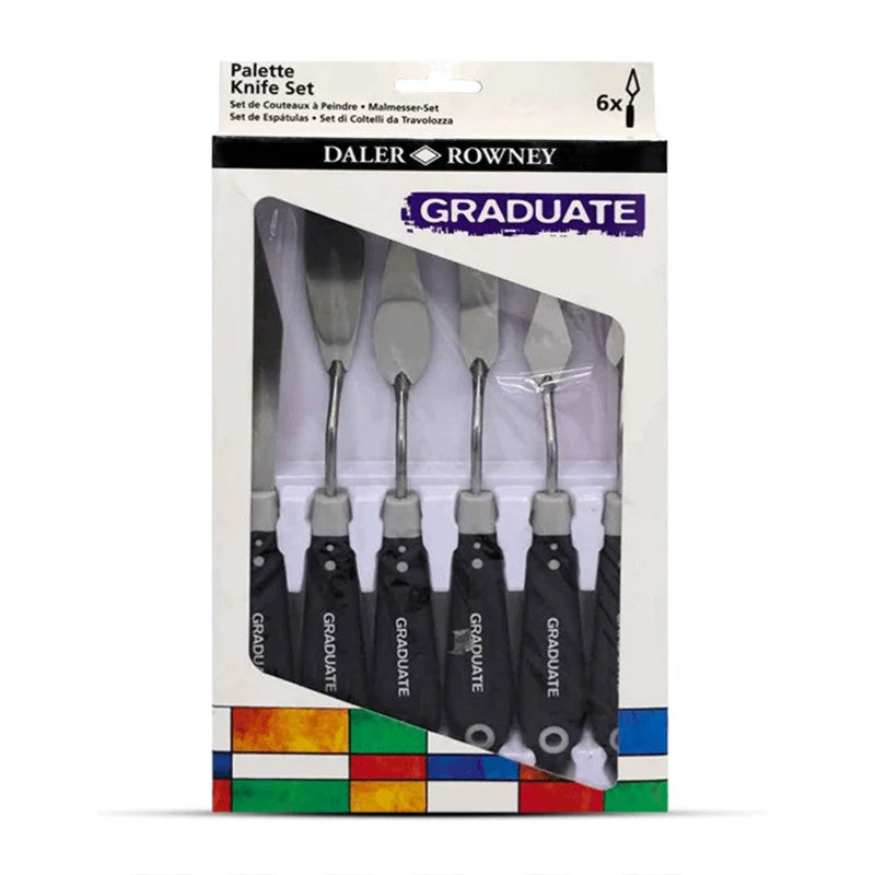 Graduate Metal Palette Knife Set, Assorted Shapes, 6 Pieces