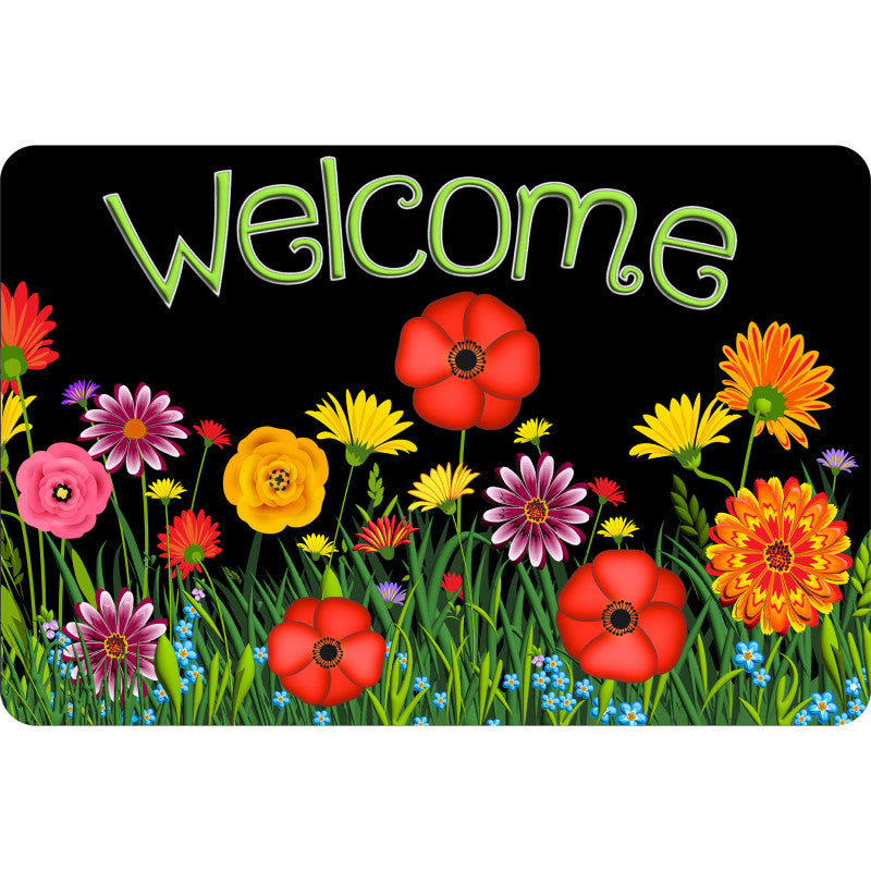 Smart Poly&trade;, The Original Fun Mat&trade;, Welcome Mat, 15.5" x 23.5", Wildflowers, Welcome