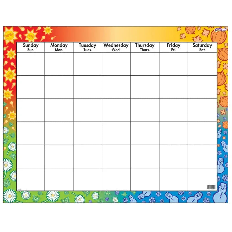 Four Seasons Wipe-Off&reg; Calendar, Monthly