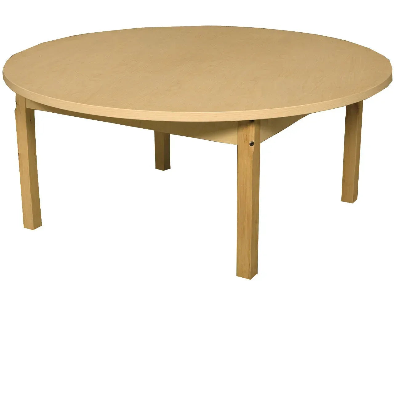 42" Round High Pressure Laminate Table with Hardwood Legs- 14"