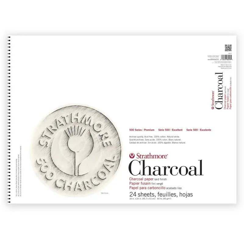 500 Series Charcoal Paper Pad, 24 Sheet, 18x24 inch, 1 Count