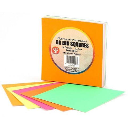 Hygloss 5" Fluorescent Poster Board Squares