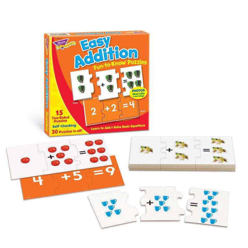 Easy Addition Fun-to-KnowÂ® Puzzles