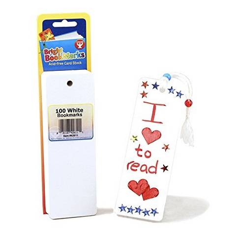 Hygloss Products Inc. HYG42611 Bookmarks 2 X 6 Ultra White 100