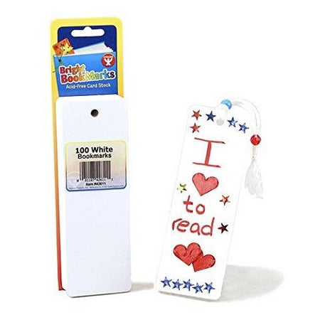 Hygloss Products Inc. HYG42611 Bookmarks 2 X 6 Ultra White 100