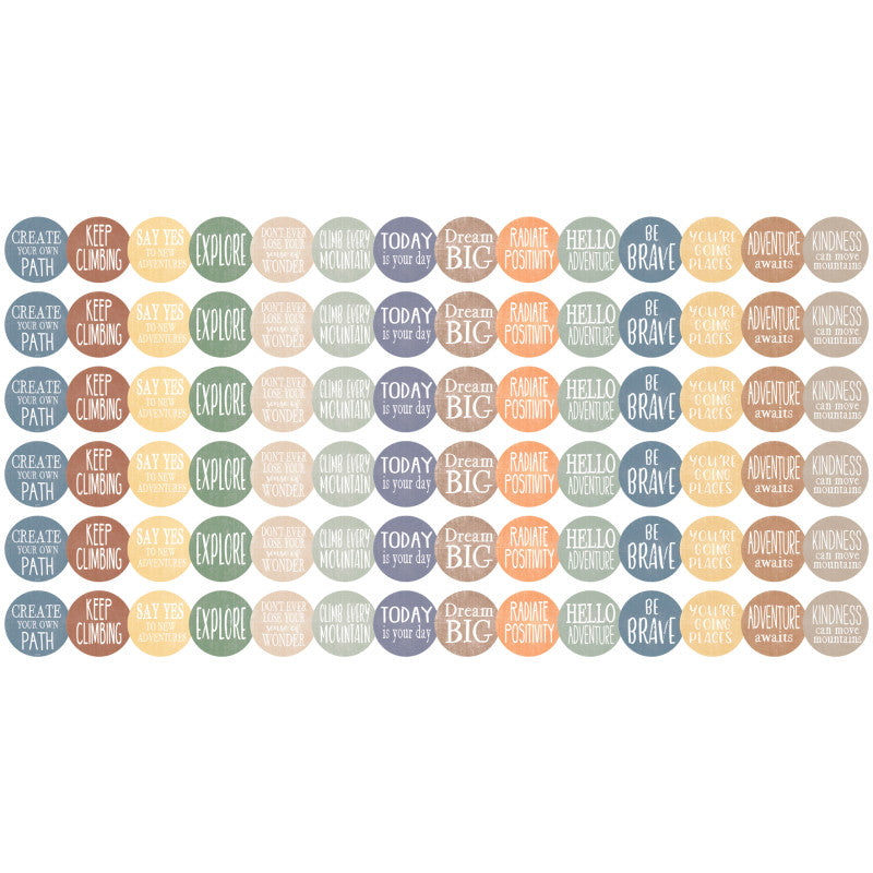 Moving Mountains Positive Saying Die-Cut Border, 35 Feet Per Pack, 6 Packs