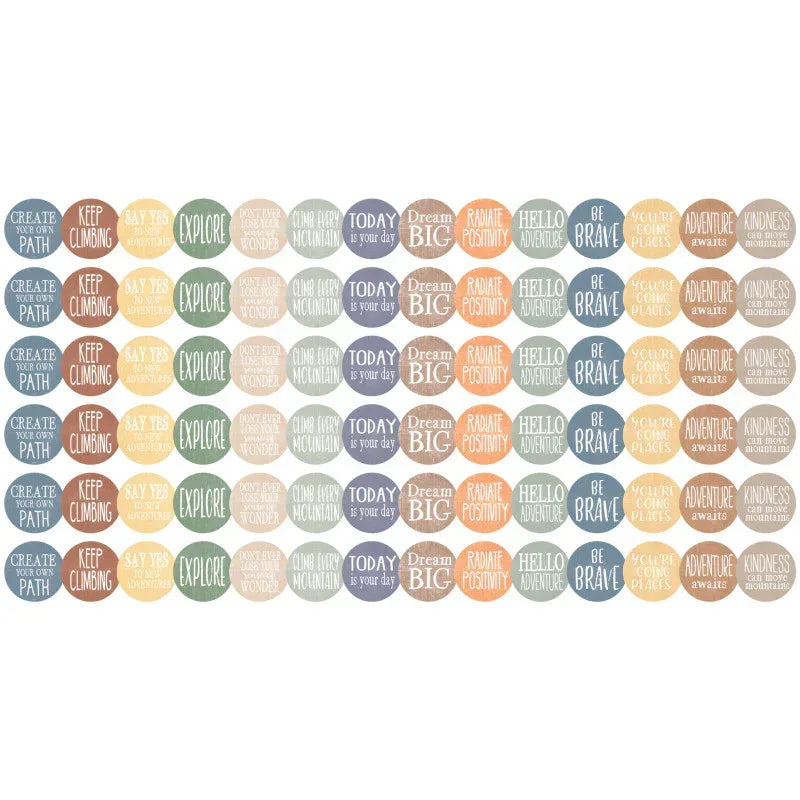Moving Mountains Positive Saying Die-Cut Border, 35 Feet Per Pack, 6 Packs