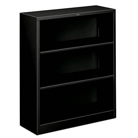Hon, Brigade 3-Shelf Bookcase 12.63"D x 34.5"W x 41.0"H, Black, HS42ABCP