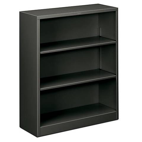 Hon, Brigade 3-Shelf Bookcase 12.63"D x 34.5"W x 41.0"H, Charcoal, HONS42ABC