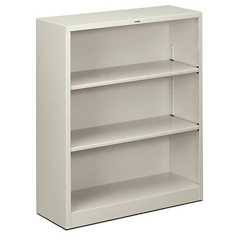 Hon, Brigade 3-Shelf Bookcase 12.63"D x 34.5"W x 41.0"H, Light Gray, HONS42ABCQ
