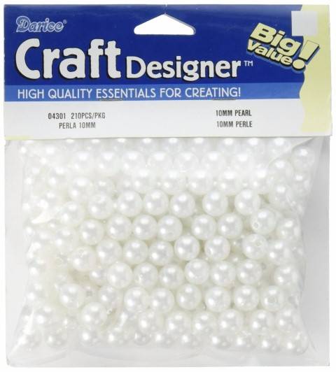 10 mm Round White Pearls - 240/pkg