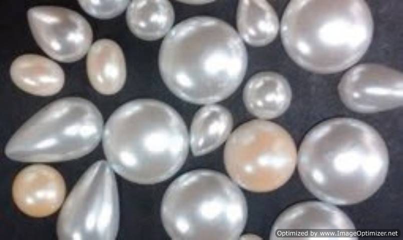 Bulk Craft Pearls Beads With Thru Holes (04302)
