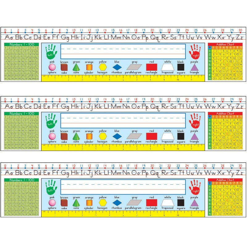 Traditional Manuscript Nameplates, Grade 1-3, 36 Per Pack, 3 Packs