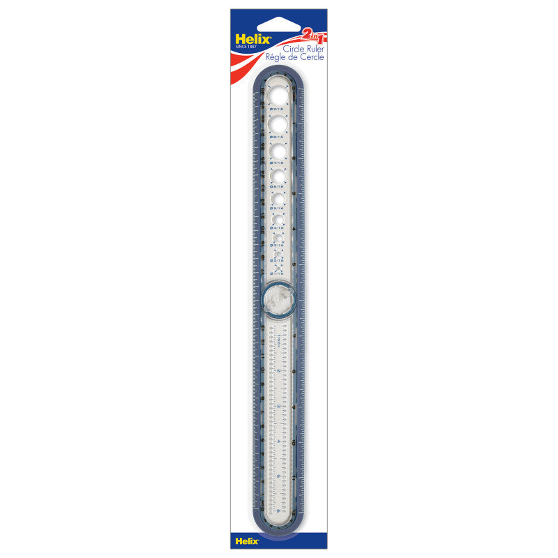 2-in-1 Circle Ruler Measuring & Compass Tool 12" / 30cm