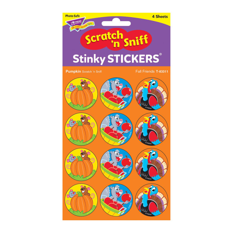 Fall Friends/Pumpkin Stinky StickersÂ®, 48 Count
